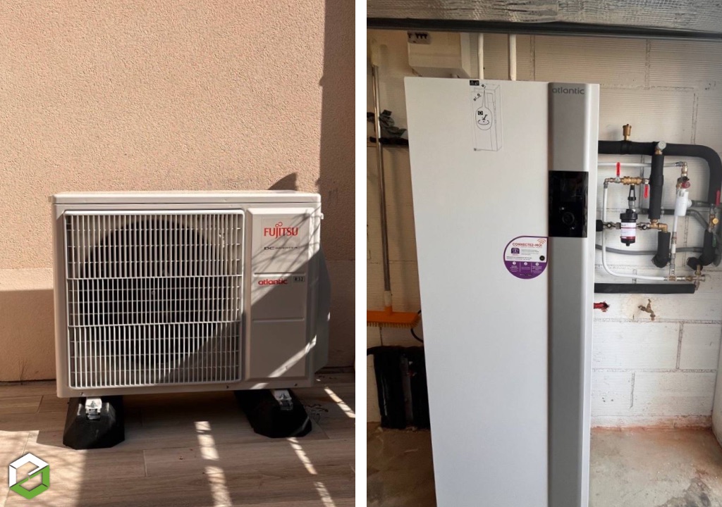 installation pompe à chaleur air/eau atlantic alfea extensa s 5 duo