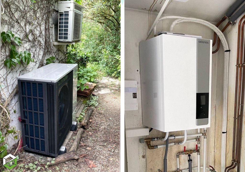 Installation PAC air eau chauffage seul – Atlantic Alfea Ex Cellia S 14 kW