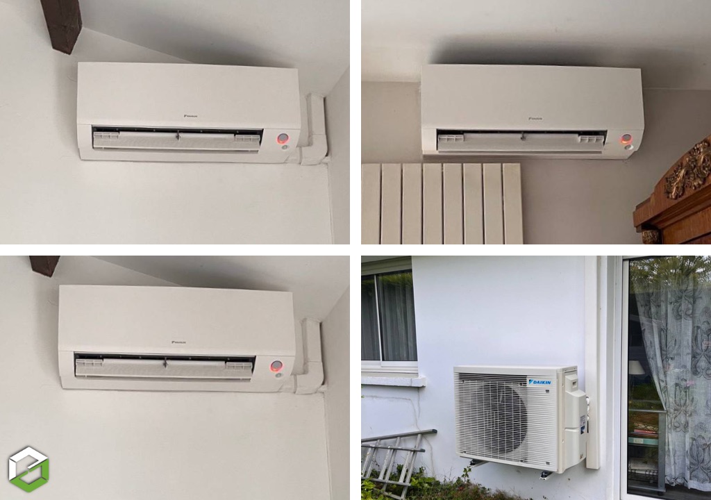 installation climatisation réversible daikin perfera 3 splits 