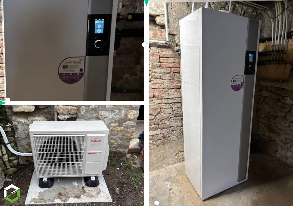Installation PAC Air Eau de marque ATLANTIC en remplacement chaudière gaz