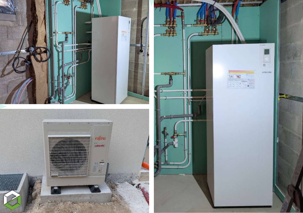 installateur pompe à chaleur atlantic alfea extensa duo 10+ kit sur maison neuve