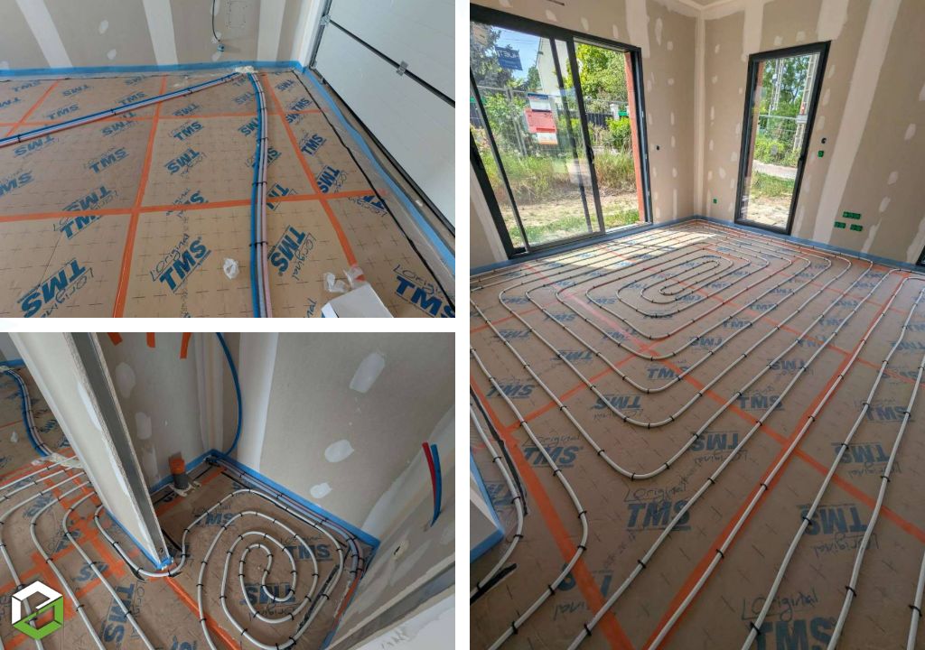 Plancher chauffant en multi couche maison neuve