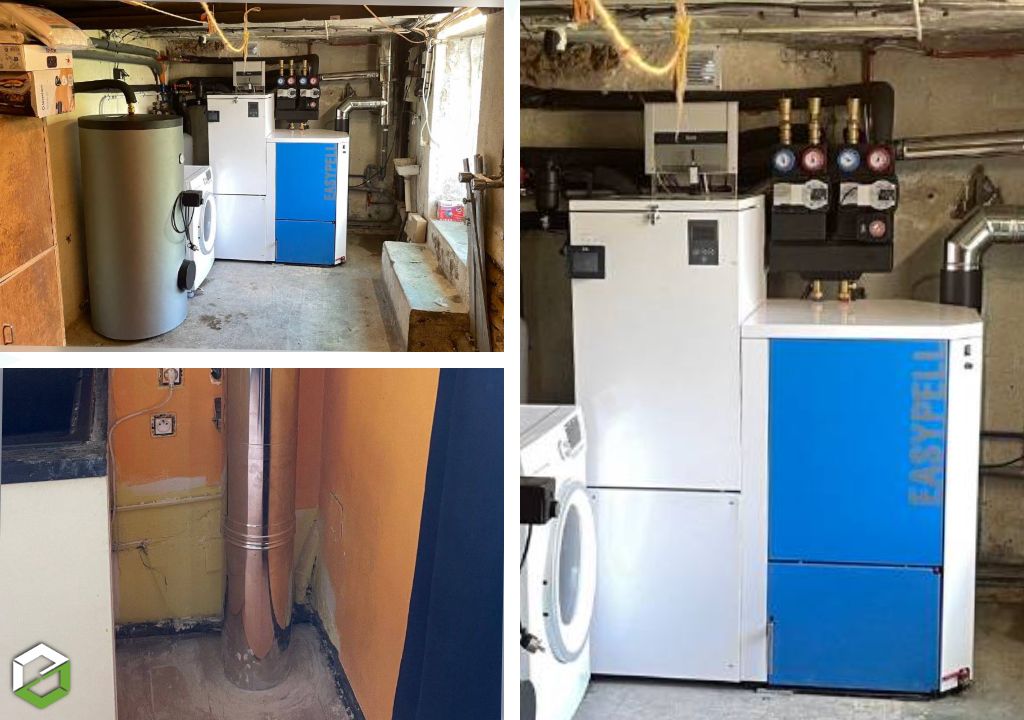 installation chaudière à granulés de bois de marque okofen easypell 16 kw