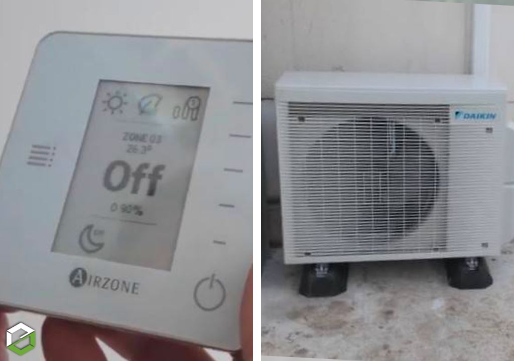 Consultez la chantier : installation de climatisation gainable et split de marque daikin