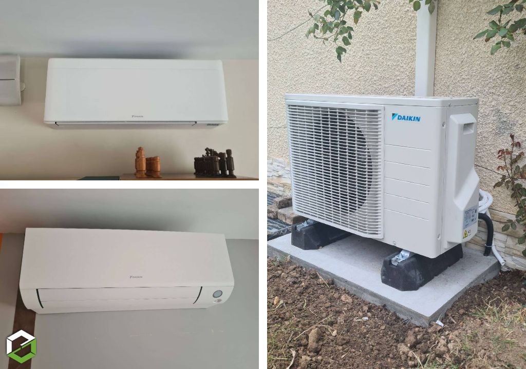 Consultez la chantier : installation climatisation daikin perfera 2 splits