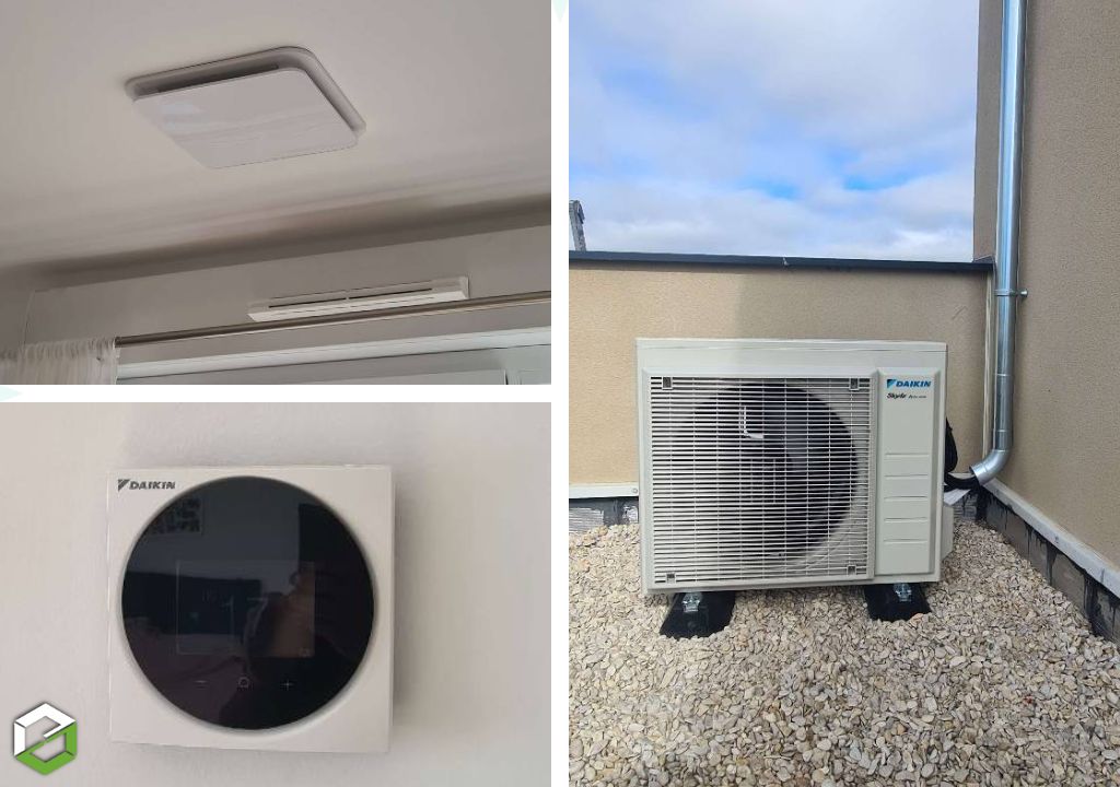 Installation de climatisation réversible gainable DAIKIN