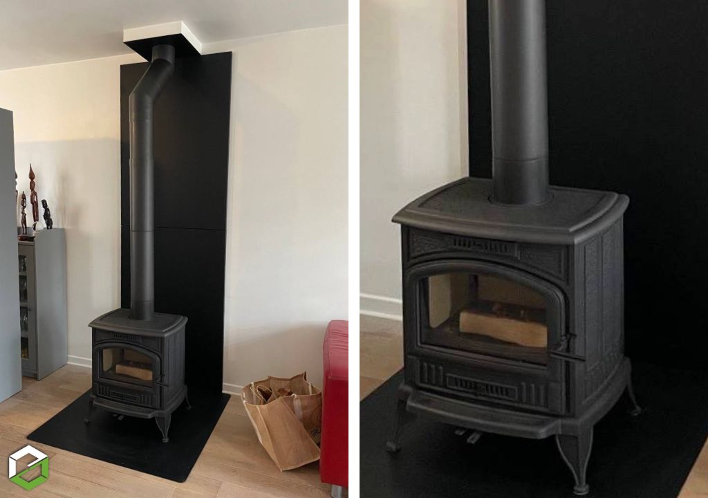 Installation poêle à bois Kratki Koza K6 Laudevco
