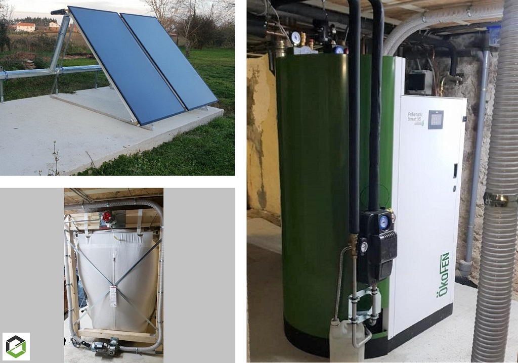 Remplacement d’une chaudière fioul par une chaudière à granulés OKOFEN avec solaire thermique