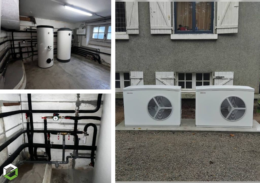 installation de deux pompes à chaleur air/eau stiebel eltron - entreprise rge