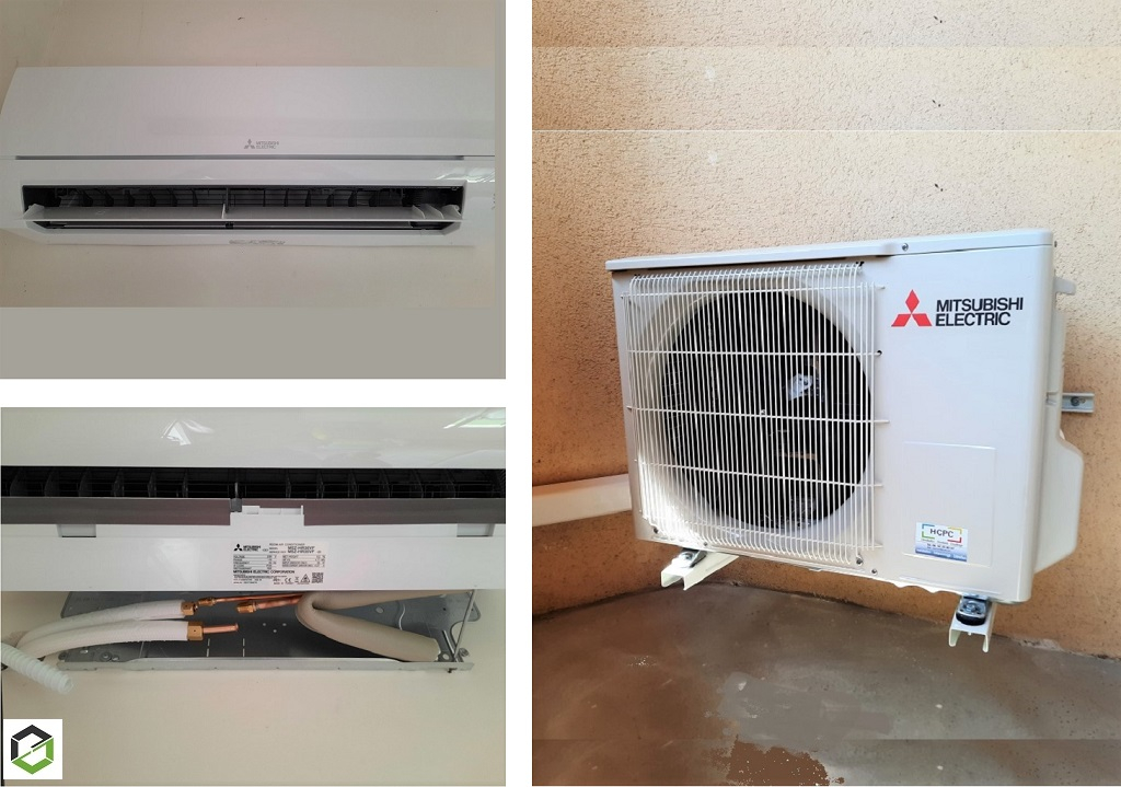 Consultez la chantier : installation d' une pompe a chaleur air/air (climatisation réversible) mitsubishi electric 