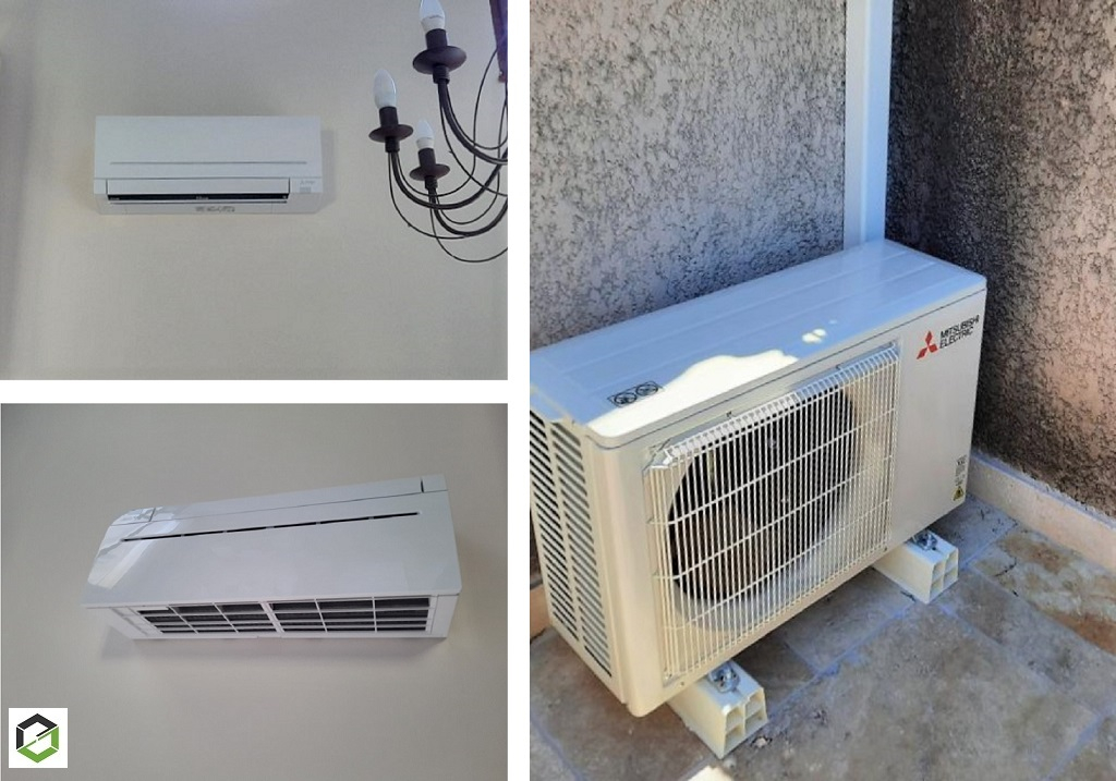 installation climatiseur reversible mitsubishi