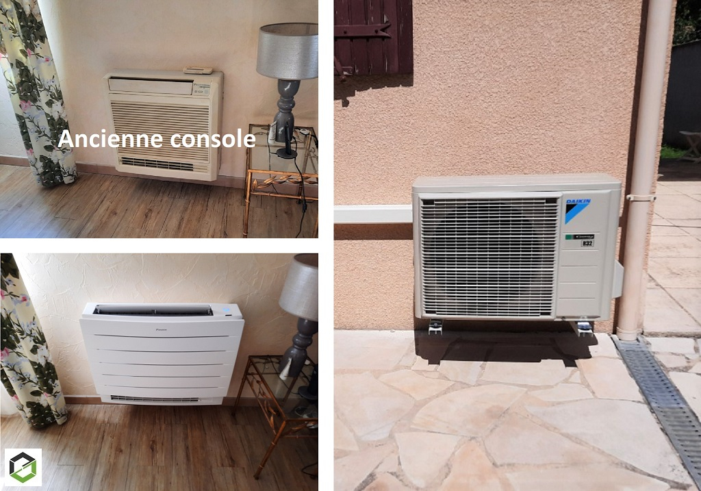 Consultez la chantier : remplacement d'une console daikin fvxm à