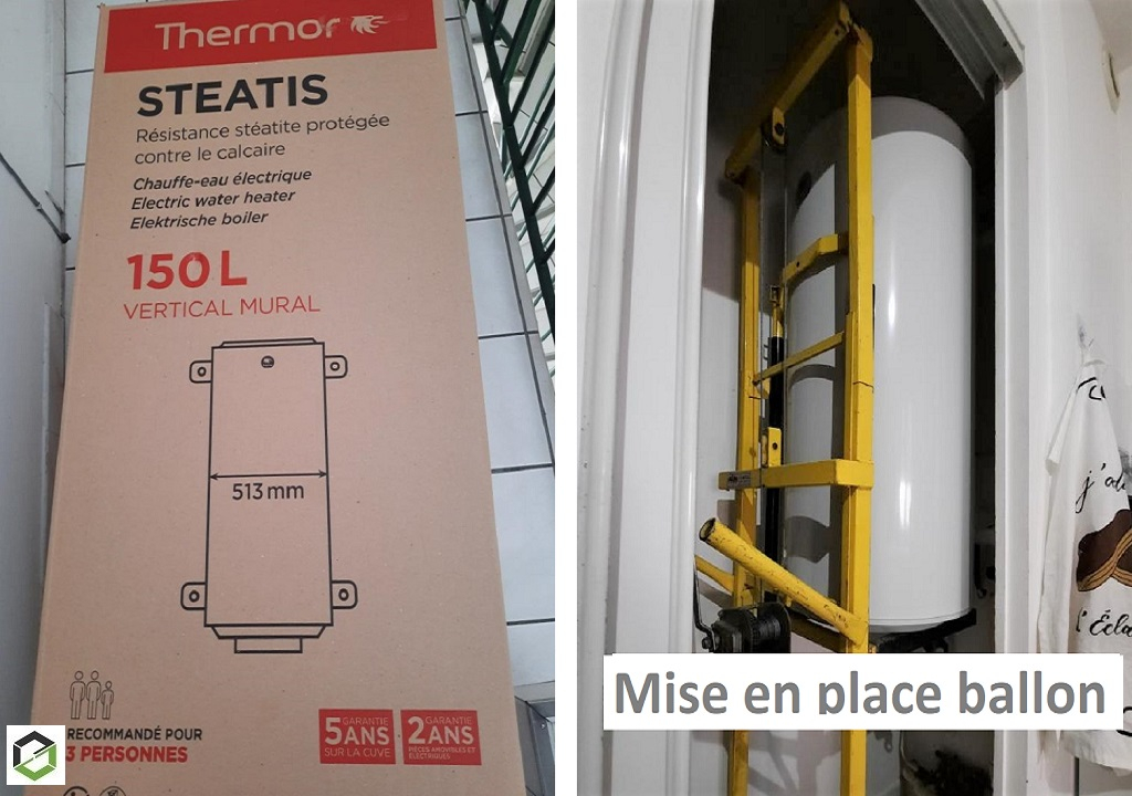 Consultez la chantier : remplacement ballon d'eau chaude electrique