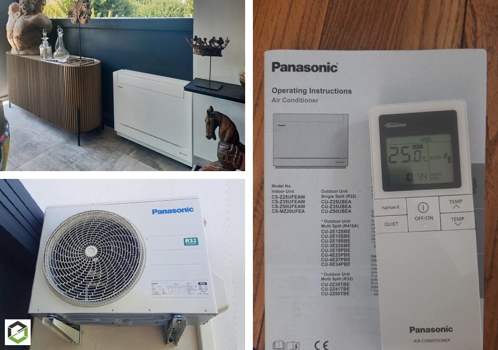 installation climatiseur panasonic console