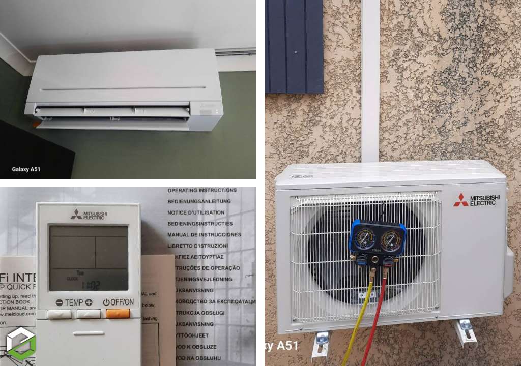 Consultez la chantier : installation climatiseur reversible mitsubishi rge qualipac