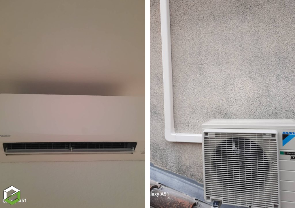Consultez la chantier : pose et mise en service climatiseur daikin sensira