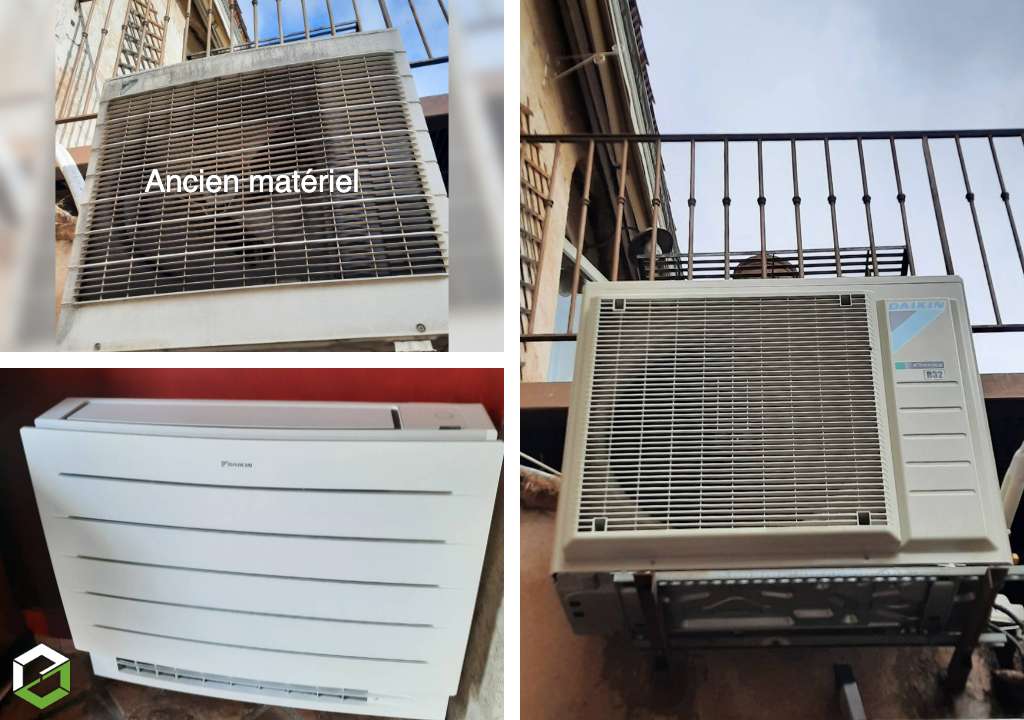 remplacement d'un climatiseur console daikin