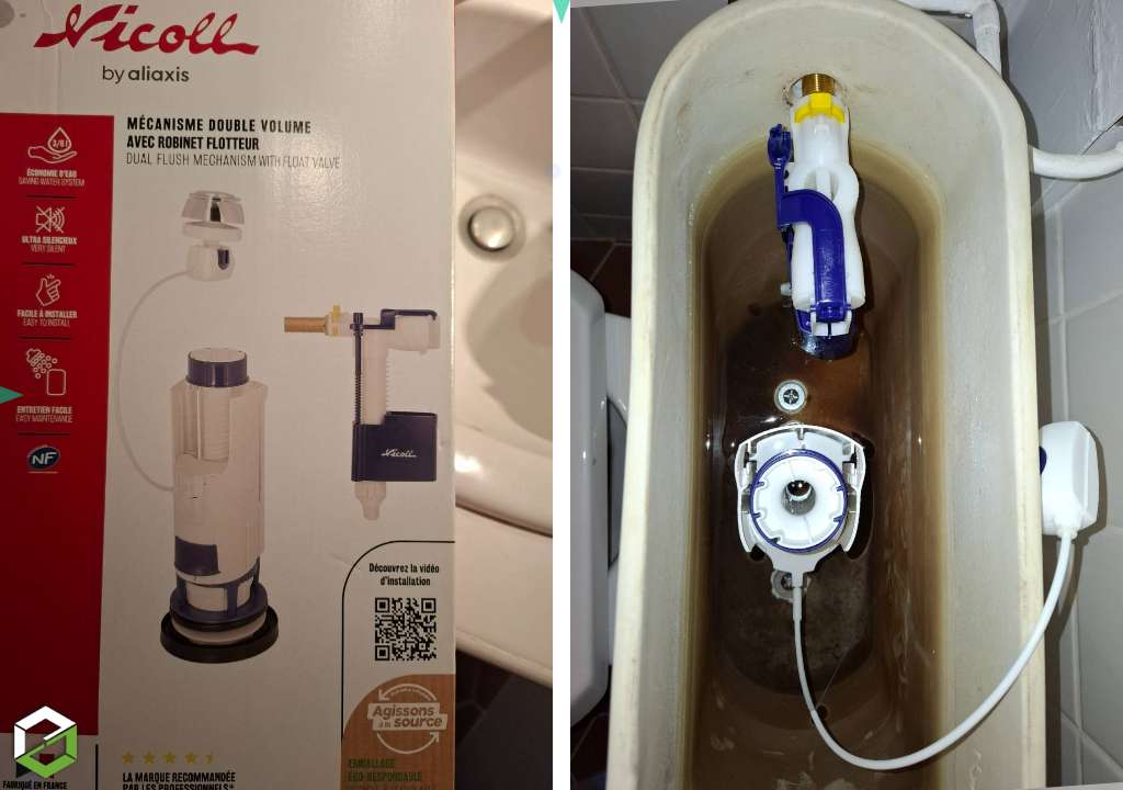 remplacement d'un mécanisme et robinet flotteur wc
