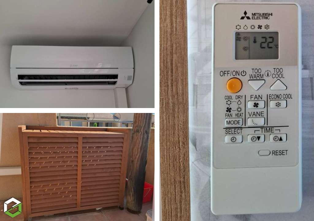 installation climatiseur mitsubishi hr avec cache clim entreprise rge qualipac