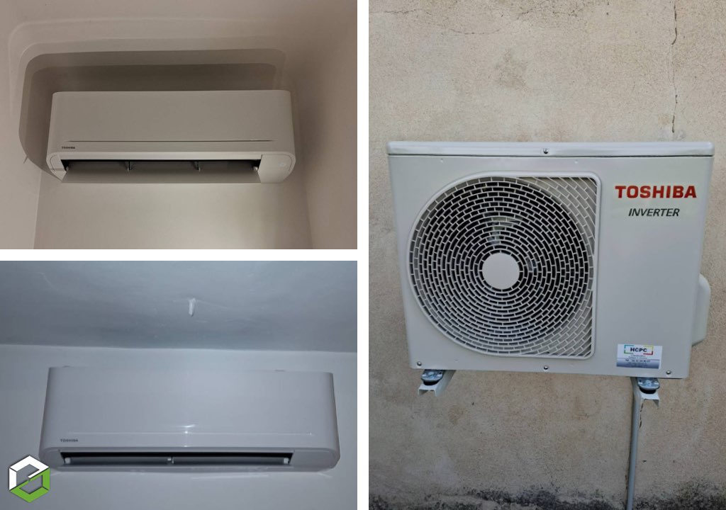 Consultez la chantier : installation climatiseur toshiba rge qualipac