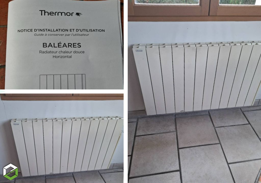 Consultez la chantier : remplacement et installation radiateur électrique thermor 