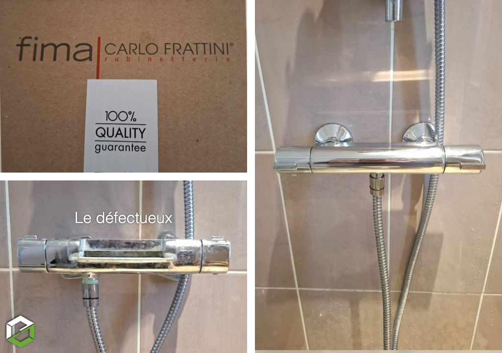 remplacement d'une robinetterie de douche