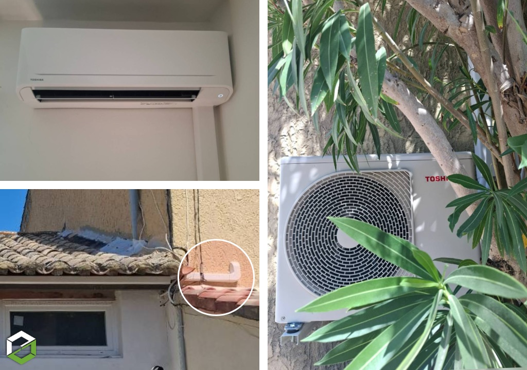 Installation discrète de climatisation