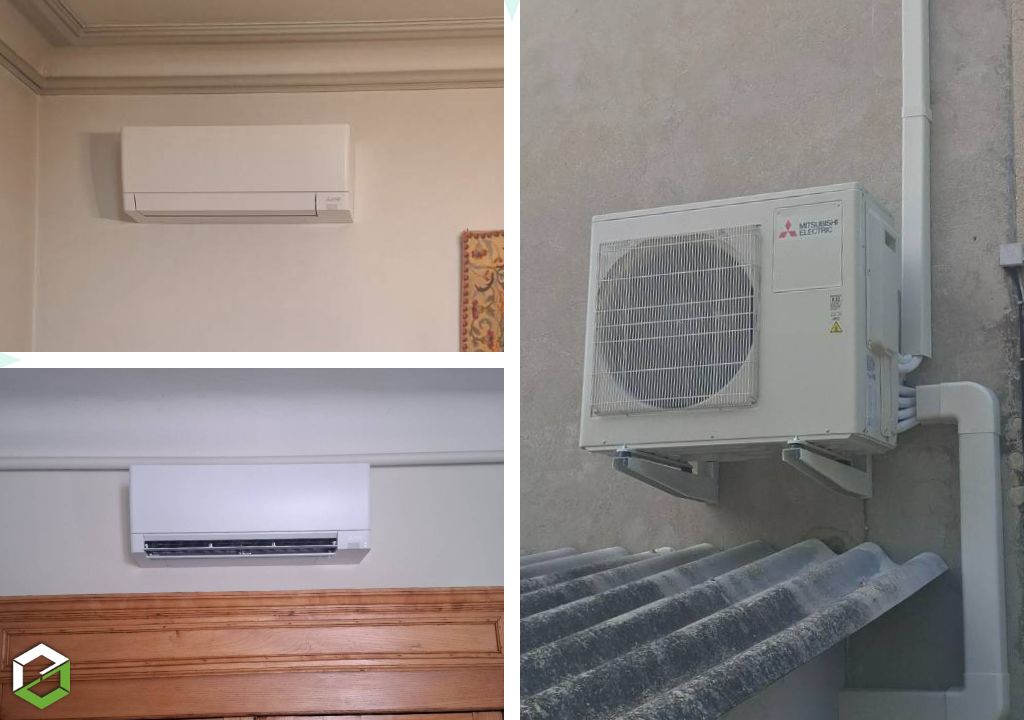 Climaticien en installation de climatisation et pompe à chaleur air/air