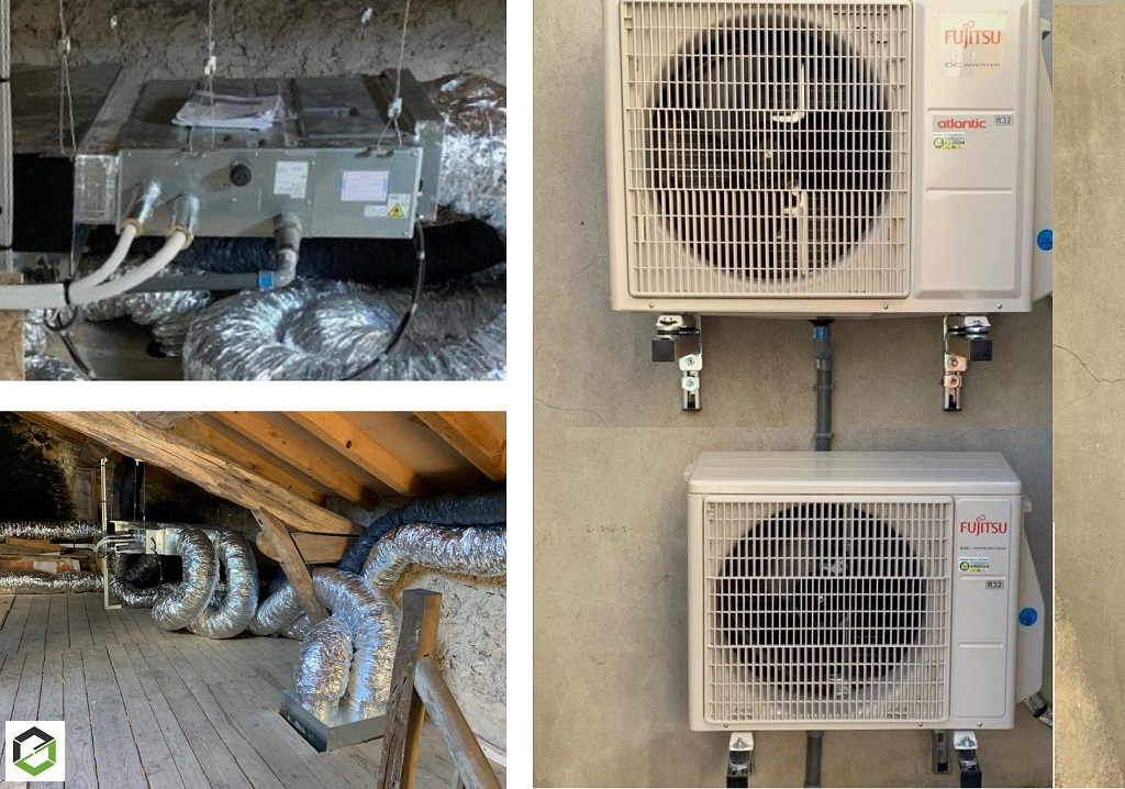 Consultez la chantier : installation pompe à chaleur air-air (climatisation) type gainable marque atlantic - entreprise rge