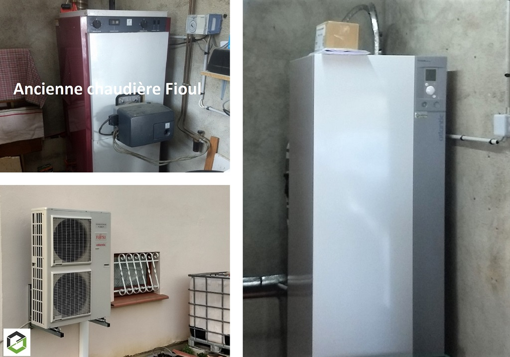installation pompe à chaleur  air-eau bi bloc inverter marque atlantic -  entreprise rge