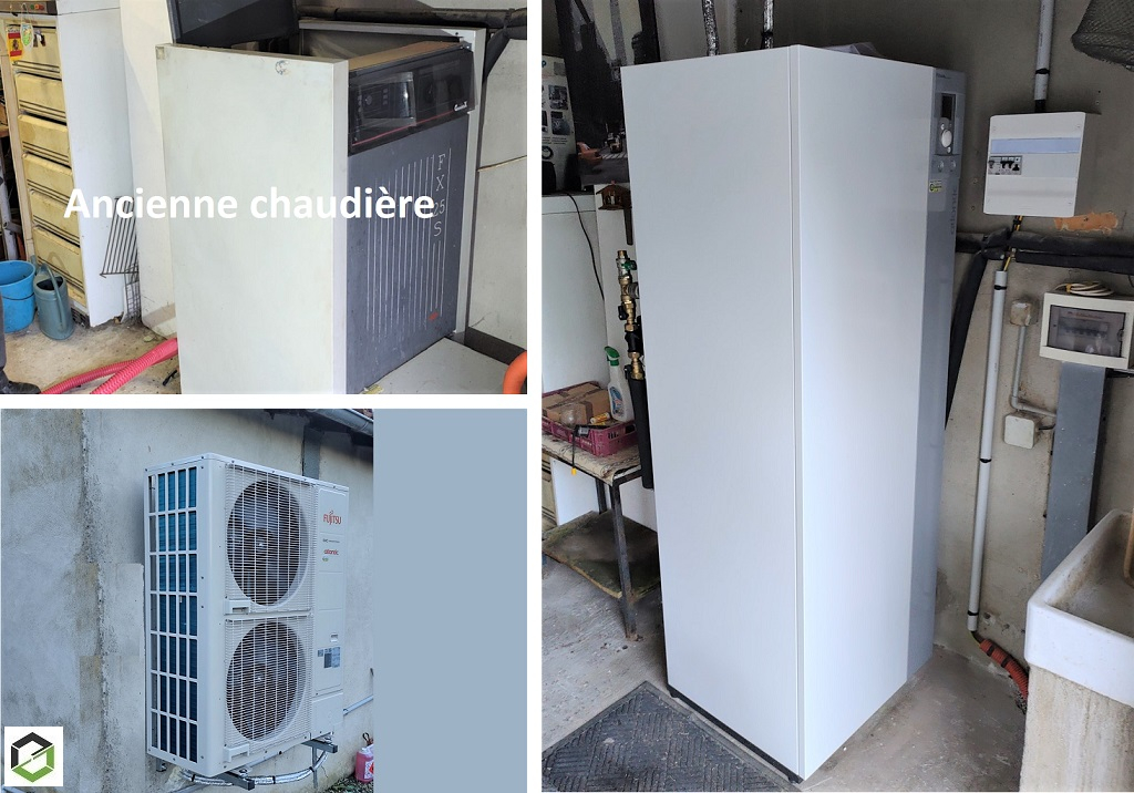 rge qualipac - remplacement d'une chaudière fioul par une pompe à chaleur air-eau atlantic