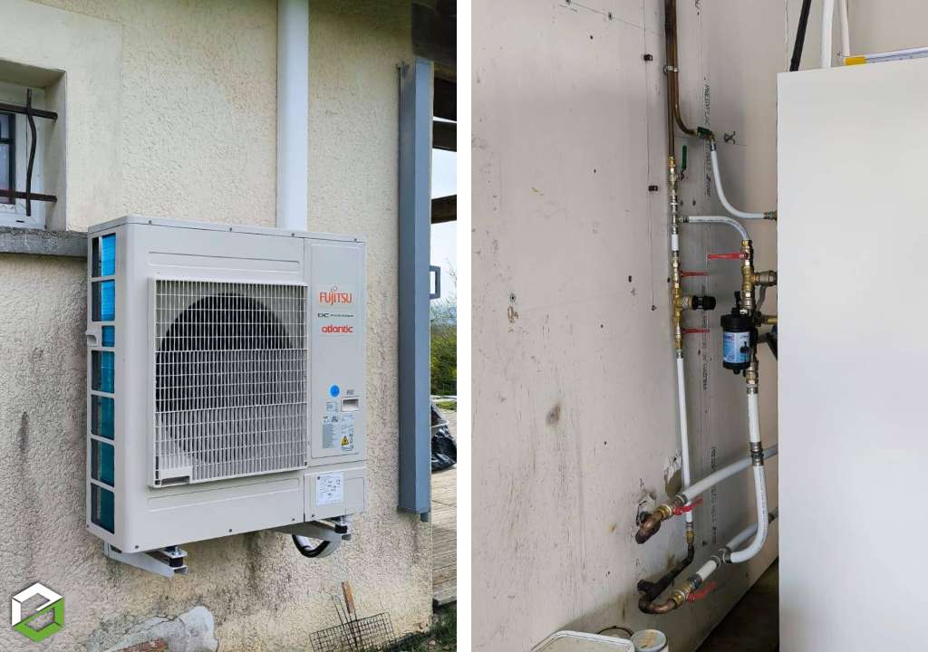 Remplacement d'une chaudière fioul par une pompe à chaleur (PAC) AIR/EAU Atlantic - Entreprise RGE QualiPAC