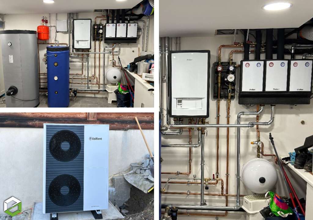 Consultez la chantier : installation d'une pompe à chaleur (pac) aérothermie vaillant - entreprise rge