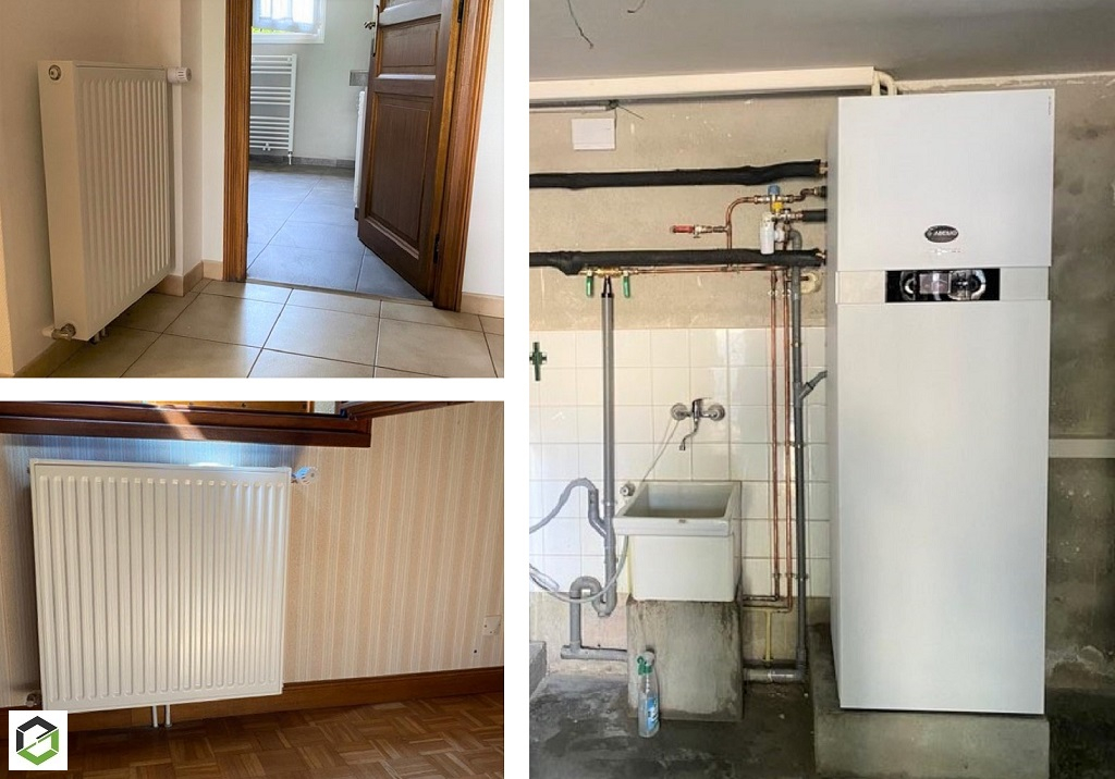Consultez la chantier : installation d'un chauffage central et d'une pompe à chaleur viessmann