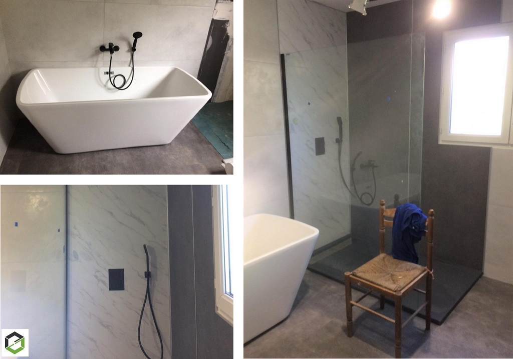 Consultez la chantier : installation d'une salle de bain