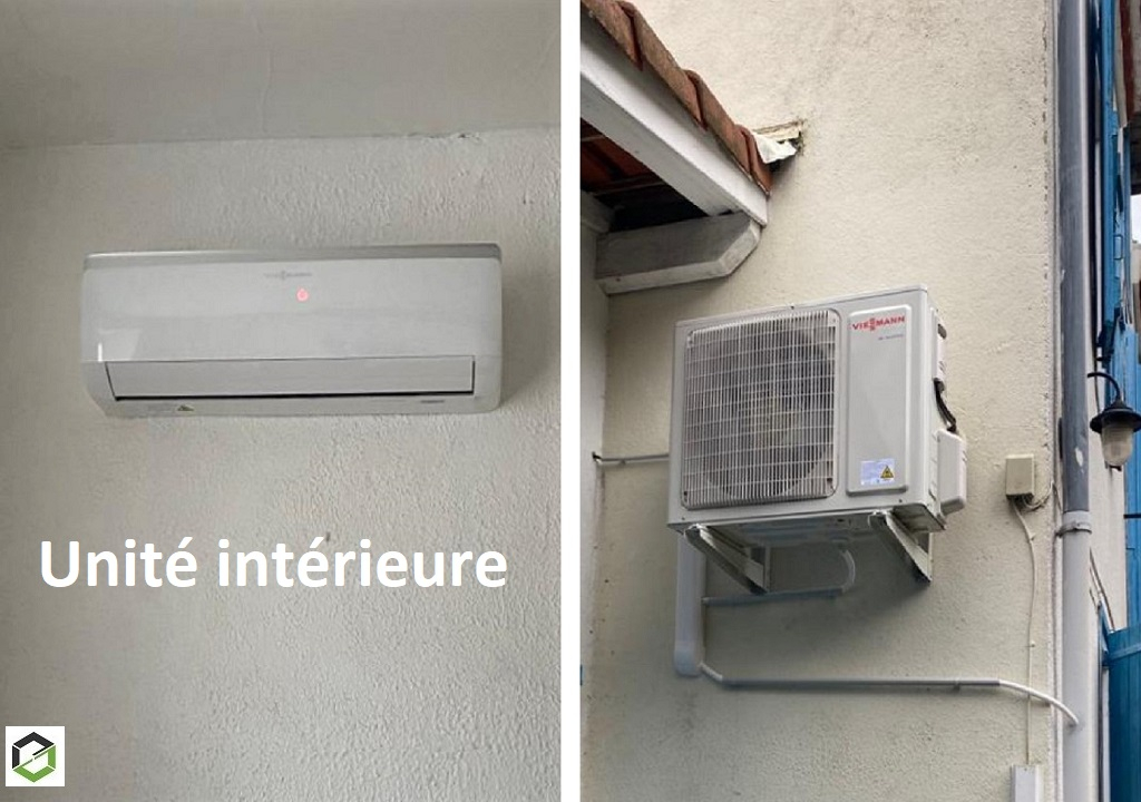installation d'une climatisation résersible viessmann mono split - rge qualipac