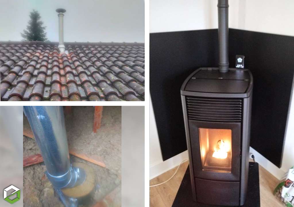 Consultez la chantier : installation d'un poêle à granulés de bois mcz ego comfort air 10 kw - rge qualibois