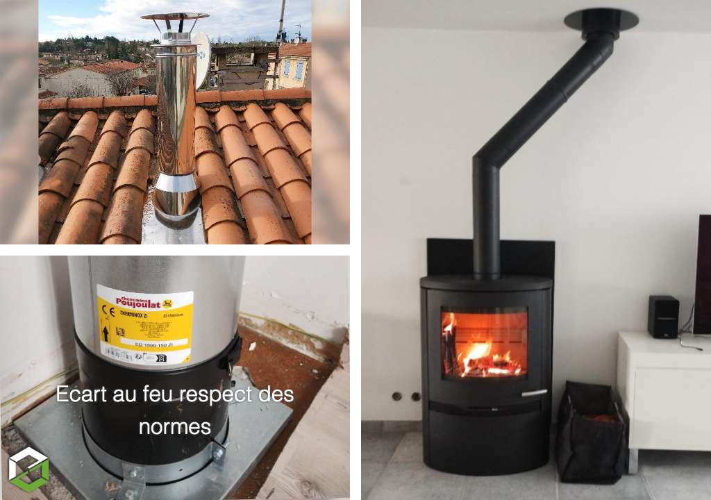 installation d'un poêle à bois termatech tt22h pour une puissance de 7,5 kw - rge qualibois