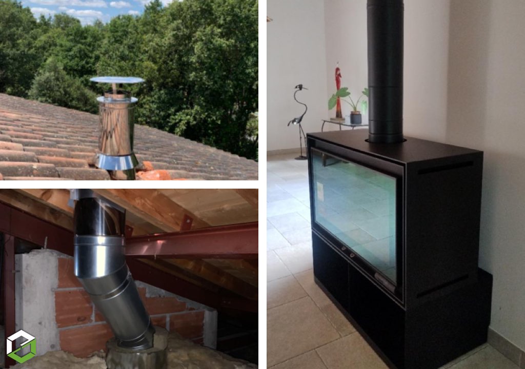 Consultez la chantier : vente, pose et mise en service d'un poêle à bois de la marque fondis pour des bûches en 50cm - rge qualibois