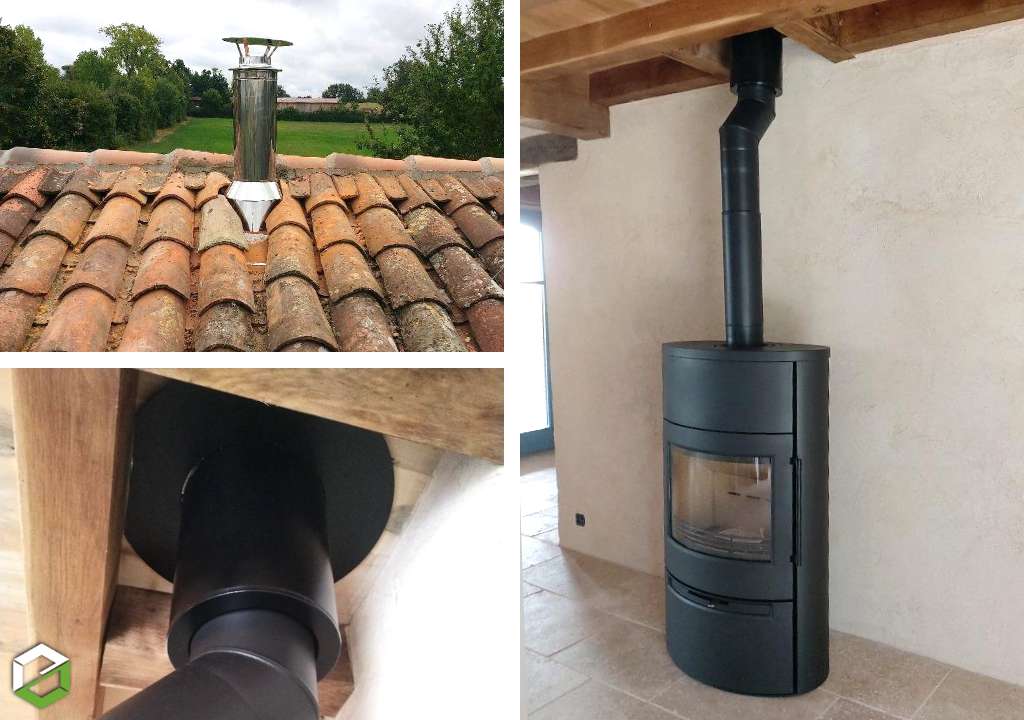 Consultez la chantier : vente, installation et mise en service d'un poêle à bois termatech tt55 d'une puissance de 7,5 kw - rge qualibois