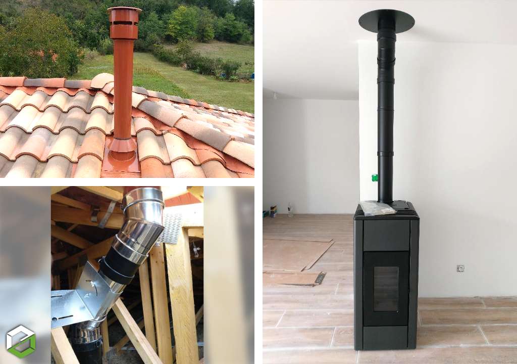 Consultez la chantier : vente et pose d'un poêle à granulés de bois red heating comme chauffage principal d'une maison neuve - rge qualibois