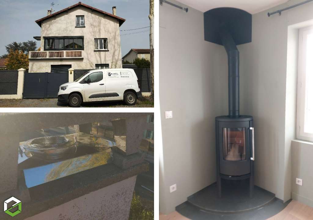 Consultez la chantier : vente, installation et mise en service d'un poêle à bois termatech tt21  - rge qualibois
