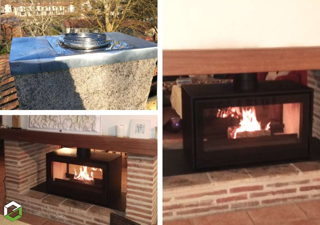 Consultez la chantier : vente, installation et mise en service d'un poêle à bois sancy de 12kw de la marque artense - rge qualibois