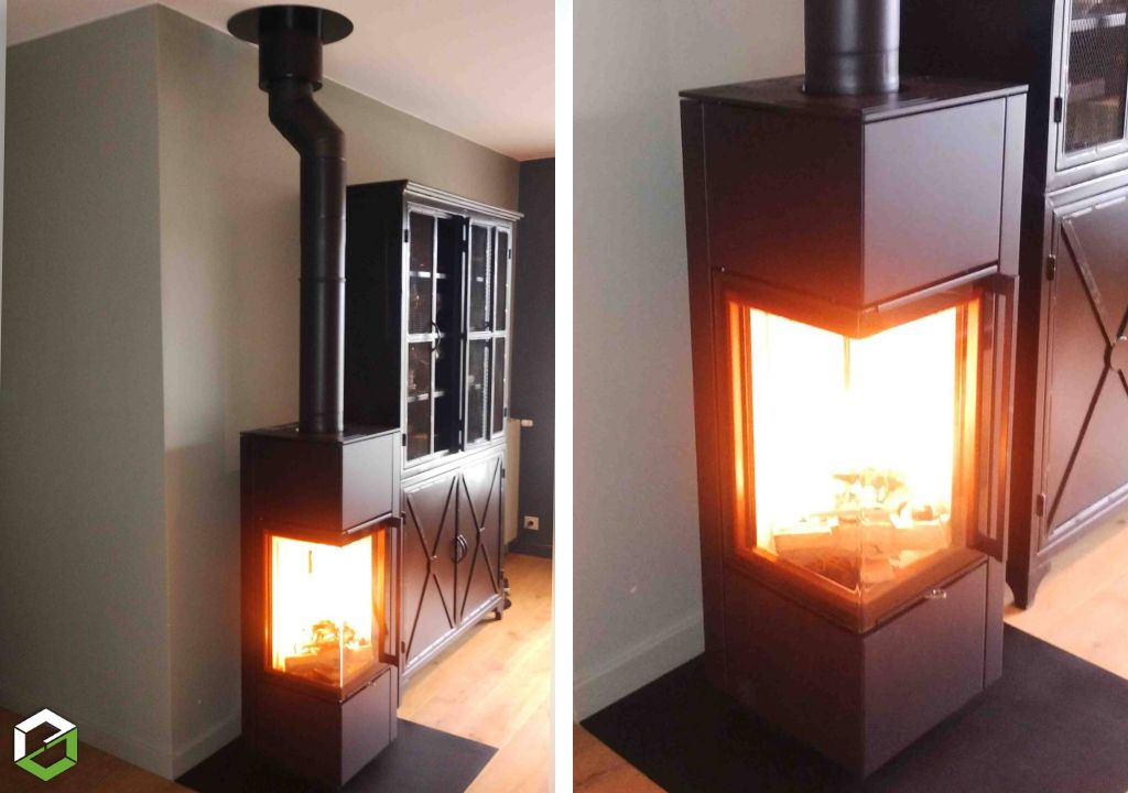 Consultez la chantier : vente, installation complète et mise en service d'un poêle à bois piko de la marque spartherm - rge qualibois