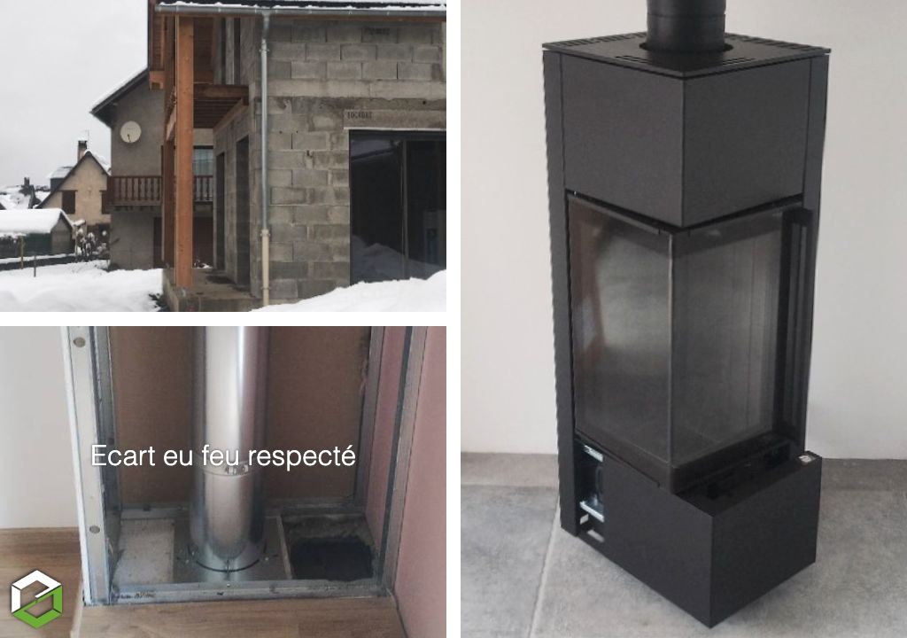 Consultez la chantier : vente, installation et mise en service d'un poêle à bois de la marque spartherm d'une puissance de 6kw