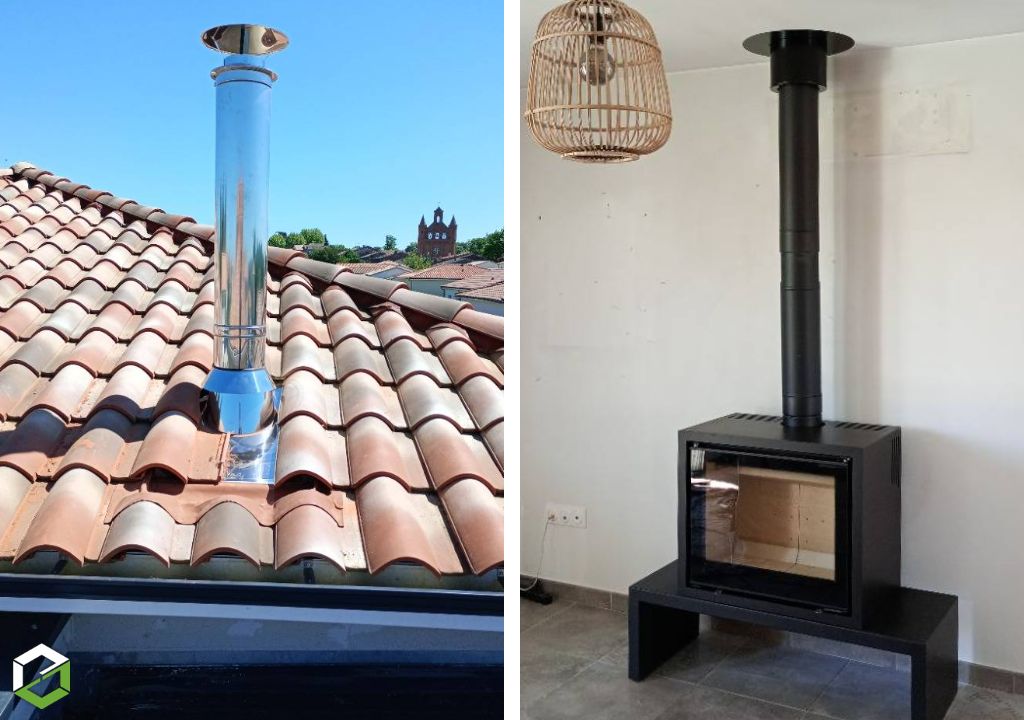 Consultez la chantier : vente, installation, création complète et mise en service d'un poêle à bois spartherm linear module m - rge qualibois