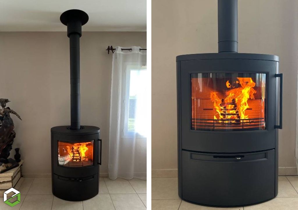 Installation d'un poêle à bois Termatech TT55R