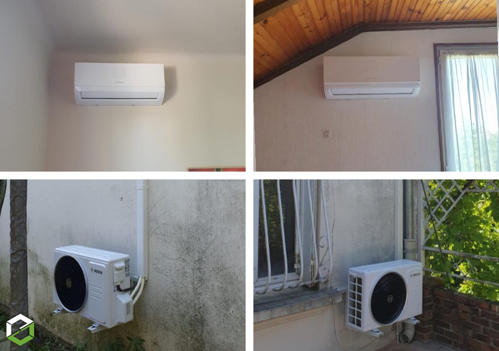Consultez la chantier : rge qualipac - installation de deux pompes à chaleur air/air monosplit bosch (climatisation réversible)