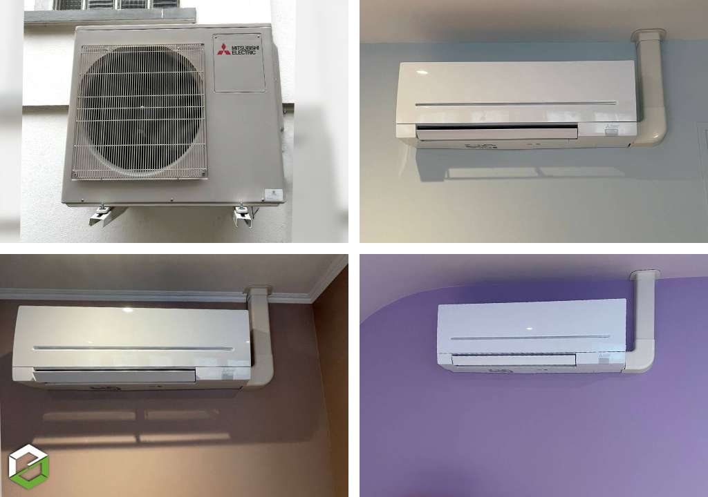 RGE Qualipac - Installation de deux pompes à chaleur air/air MITSUBISHI quadrisplit 10,2 kW et trisplit 4,5 kW