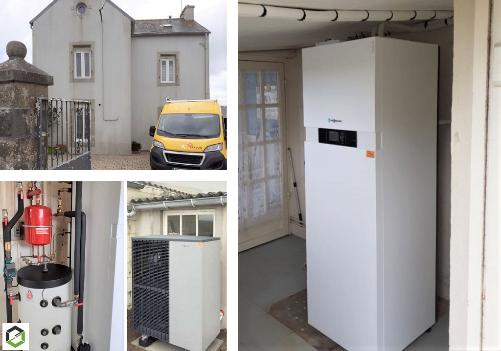 Consultez la chantier : installation pompe a chaleur viessmann 222 s air / eau moyenne température